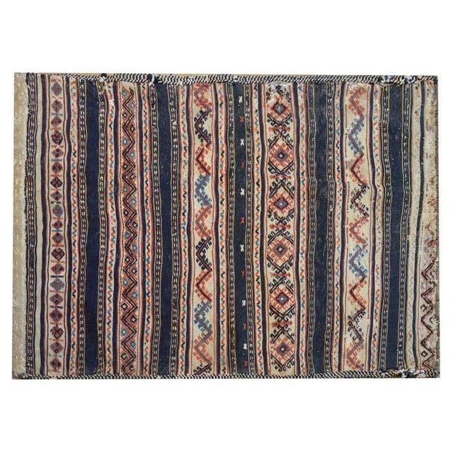 Blue Early 20th Century Afshar Rug For Sale - Image 8 of 8