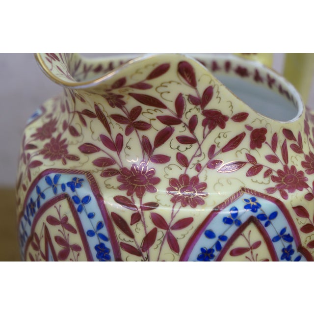 Antique Royal Vienna Floral Chintz Porcelain Serving Pitcher Jug 9" For Sale - Image 12 of 15