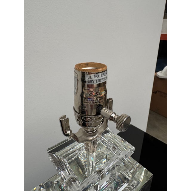 Early 21st Century Traditional Solid Crystal Urn Lamp For Sale - Image 5 of 14