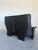 1970s Vintage 1970’s Otto Zapf for Knoll Attrb Follow Me Black Leather Two Seat Sofa For Sale - Image 5 of 12