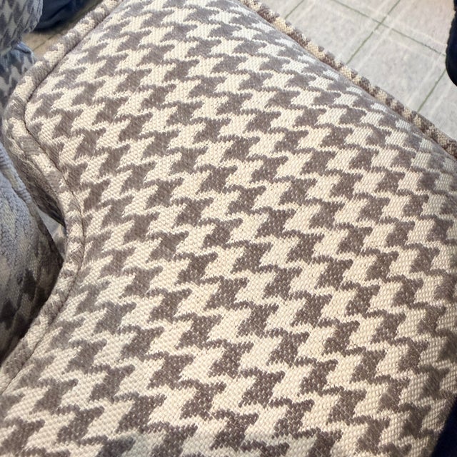 Mitchell Gold + Bob Williams Pair Mitchell Gold Houndstooth Chairs For Sale - Image 4 of 12