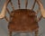 Antique English Elm Wood Captains Chair, 1890s For Sale - Image 14 of 18