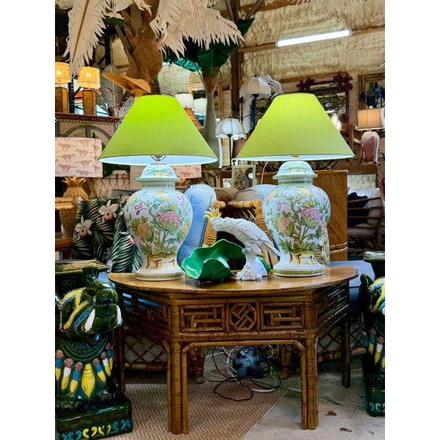 Vintage Hand-Painted Italian Glazed Pottery Table Lamps - a Pair For Sale - Image 12 of 12