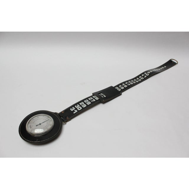 Vintage European Leather 'Belt Strap" Calendar and Thermometer For Sale - Image 9 of 9