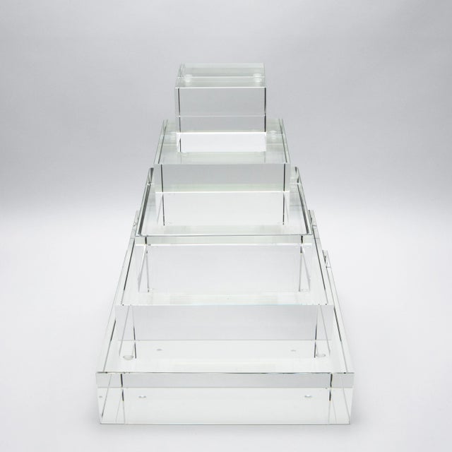 Crystal Base Riser Clear 6x6” by Ka Glass For Sale - Image 9 of 9