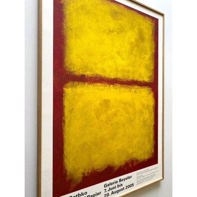 Mark Rothko Modernist Lithograph Print Framed Abstract Expressionist Fine Art Swiss Exhibition Poster " Untitled " 1968 For Sale In Kansas City - Image 6 of 12