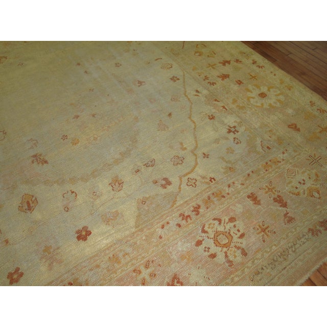 Oversize Neutral Large Antique Turkish Oushak Rug - 13' x 16'9" For Sale - Image 4 of 6