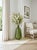 Vintage-Inspired Olive Green Textured Glass Bottle Floor Vase For Sale - Image 11 of 12
