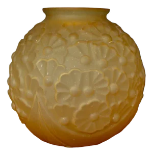 Art Deco Vase in Molded Pressed Glass