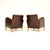 1930s Art Deco Swedish Armchairs in Satin Birch and Leather, 1930s, Set of 2 For Sale - Image 5 of 13