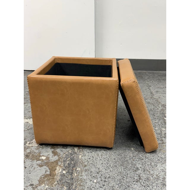 Grandin Road Briggs Storage Ottoman For Sale - Image 4 of 12