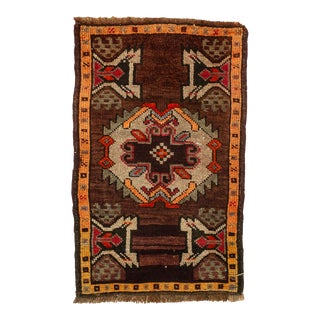 Vintage Mini Turkish Rug For Sale