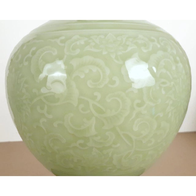 Chinese Celadon Floral Haitangzun Vase For Sale In Portland, OR - Image 6 of 12