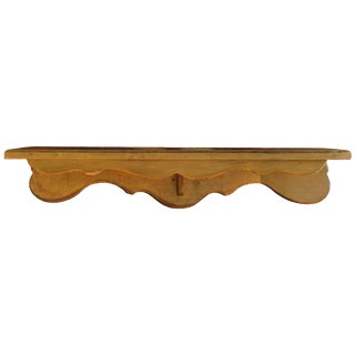 French Scalloped Wood Wall Shelf For Sale