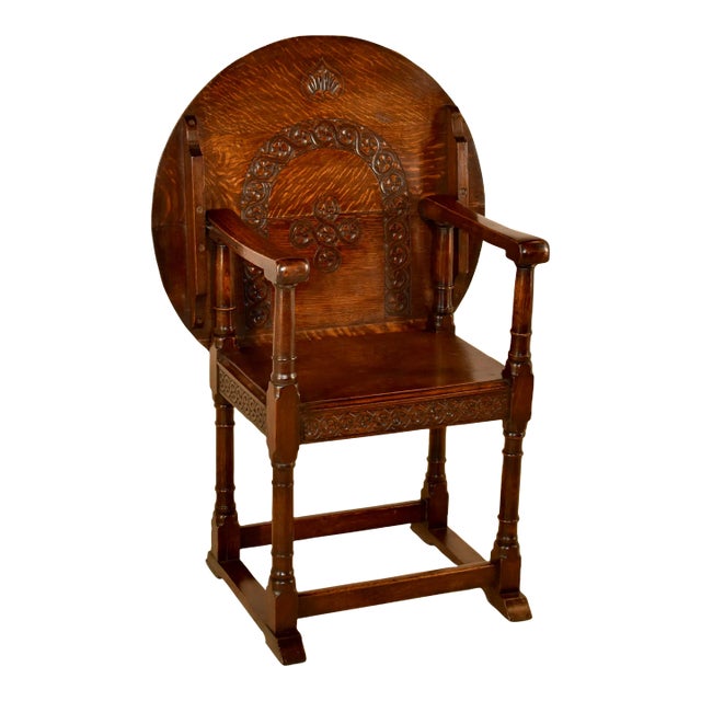 Late 19th Century Monk's Convertible Seat and Side Table For Sale