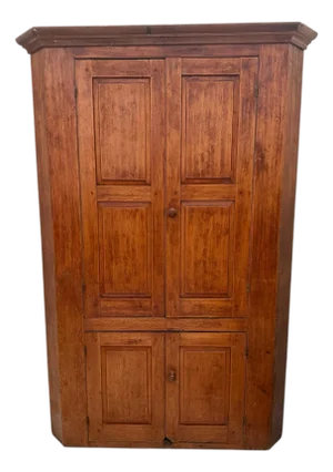 Early Antique Pine Corner Cabinet
