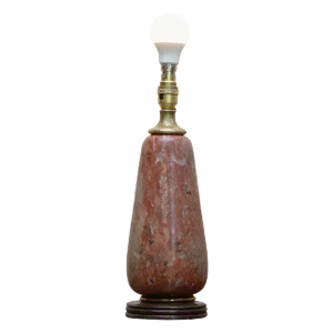 Late Victorian French Antique Gilt Brass Marble Table Lamp