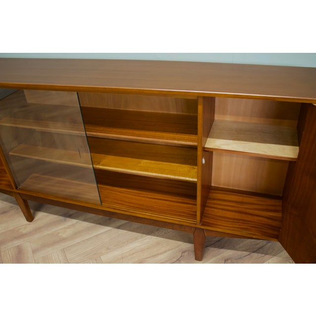 Wood British Teak and Glass Cabinet, 1960s For Sale - Image 7 of 9