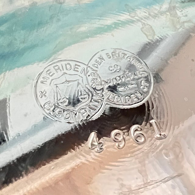 Antique Victorian Quadruple Silverplate Butter Cooler With Cow Finial and Butter Knife by Meriden Brittania Co. For Sale - Image 15 of 17