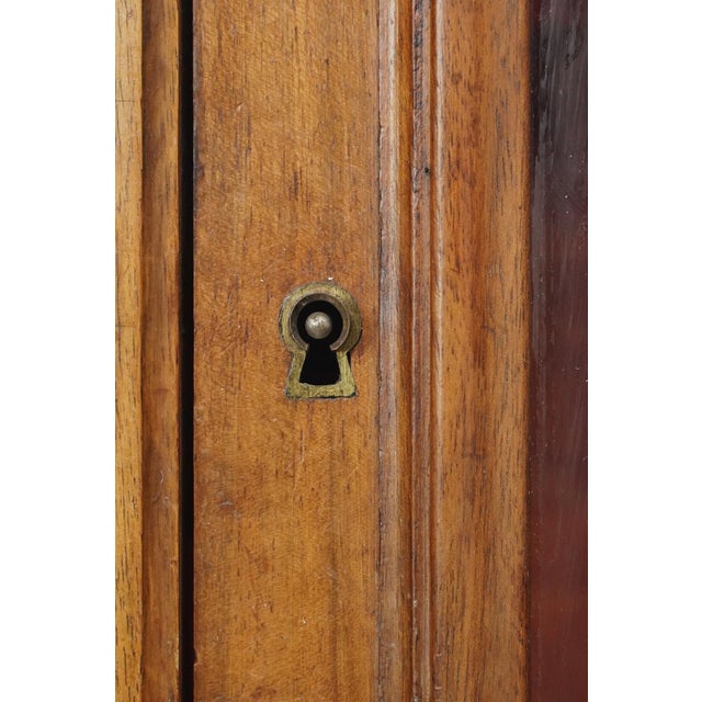 Vintage European Beveled Glass Wood Vitrine For Sale - Image 9 of 16