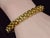 Metal Vintage Fope Flex'it 18k Gold Natural Blue Sapphire Open Cuff Bangle Bracelet For Sale - Image 7 of 15