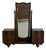 1940s Art Deco Ash Burl Veneer Vanity For Sale