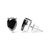 Contemporary 14K White Gold 3.00 Cttw Black Pear Shaped Diamond Solitaire Stud Earrings For Sale - Image 3 of 5