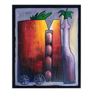 Abstract Mixed Media Painting, Juan Navarette