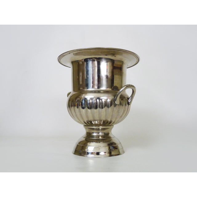 Vintage Medici-Shaped Champagne Bucket in Silver-Plated Metal, 1980s For Sale - Image 3 of 9