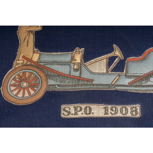 Early 20th Century Early 20th Century Framed "S P O" Embroidery For Sale - Image 5 of 10