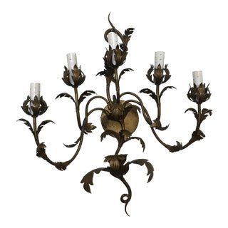 Appliques in Wrought Iron, 1950s, Set of 2 For Sale
