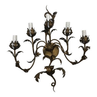 Appliques in Wrought Iron, 1950s, Set of 2 For Sale