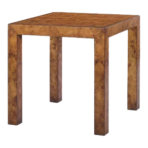 Modern Square Burl End Table