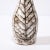 1960s Mid-Century Modernist White and Earth Toned Tapered Ceramic Vase With Leaf Motif For Sale - Image 5 of 13