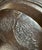Large 30” Persian Style Repousse Floral Brass Tray Black Bronze Finish For Sale - Image 12 of 12