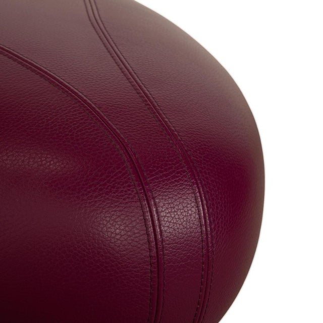 Space Age Pallone Leather Stool from Leolux For Sale - Image 3 of 9
