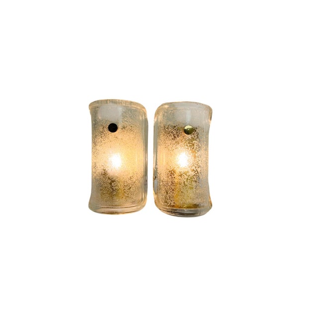 Metal Vintage Murano Glass Wall Lights from Limburg, Germany, 1970s, Set of 2 For Sale - Image 7 of 15