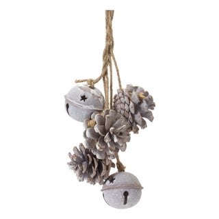 Bell And Pine Cone Ornament (Set of 6) For Sale