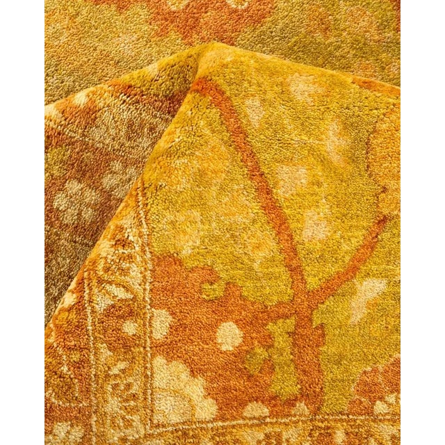 Textile Mogul, One-of-a-Kind Hand-Knotted Area Rug in Green, 6' 1" x 9' 4" For Sale - Image 7 of 8