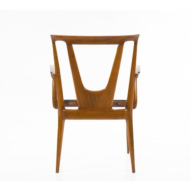 Walnut Chair with Trapezoidal Backrest by Ico Parisi for Ariberto Colombo, 1949 For Sale - Image 16 of 18