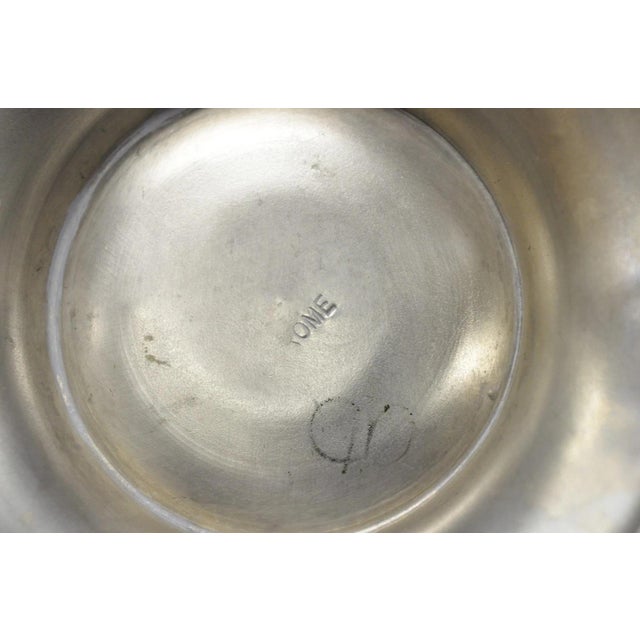 Art Deco Silver Plated Red Bakelite Handle Martini Bar Cocktail Shaker Pitcher For Sale - Image 10 of 12