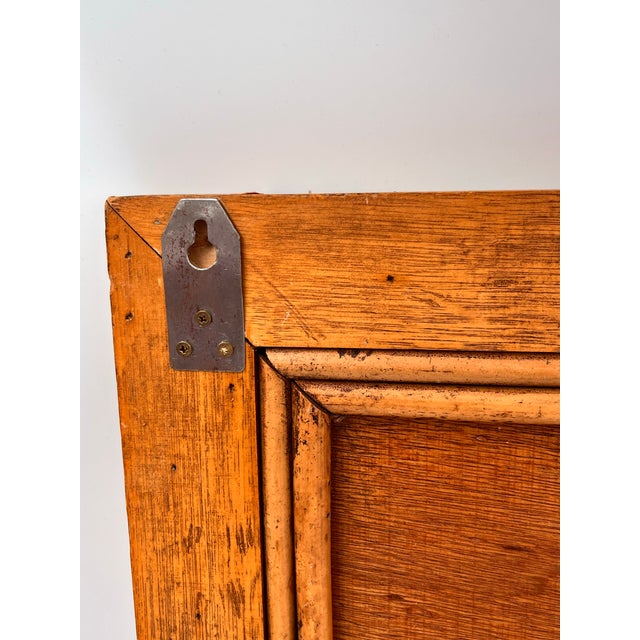 Vintage British Colonial Coastal Bamboo, Rattan, and Leather Bulletin Board For Sale - Image 11 of 12