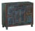 Antique Indian Painted Teakwood Buffet Cabinet For Sale