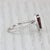 2010s 2.42ctw Pear Garnet Diamond Halo Ring 14k White Gold Size 6 For Sale - Image 5 of 8