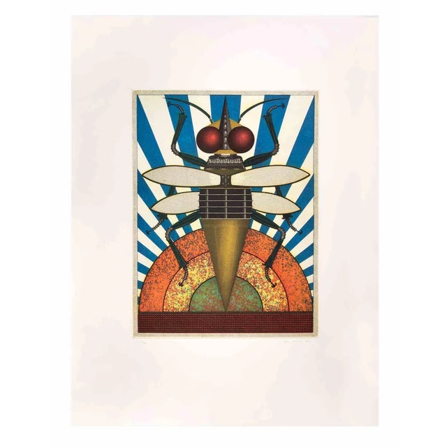 Insekt II is a contemporary artwork realized by the artist Fifo Stricker in 1982. Mixed colored aquatint and etching. This...