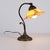 Vintage Desk Lamp in Wrought Iron with Yellow Frosted Glass Shade, 1930s For Sale - Image 4 of 11