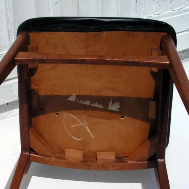 Wood Scandinavian Chair in Skai and Wood For Sale - Image 7 of 8