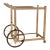 Mid-Century Chrome and Smoked Glass Two Tier Rolling Bar Cart For Sale