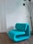 Blue Armchair by Henri Etienne Martin, 1960s For Sale - Image 3 of 10