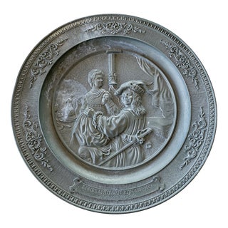 Pewter Wall Plate, 1634 For Sale